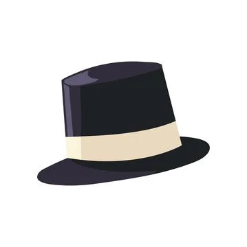 Hat for men accessory fashion vintage icon design Stock Illustration