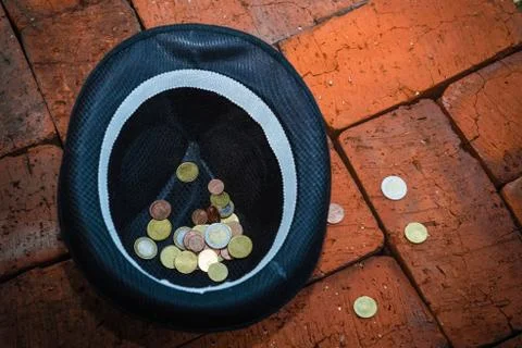 Hat with money Stock Photos