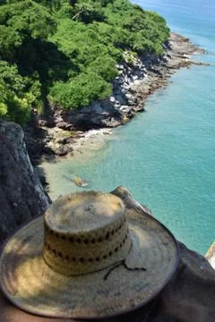 Hat on paradise  Stock Photos