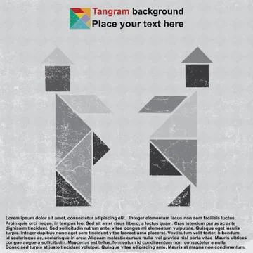 Hat people tangram Stock Illustration