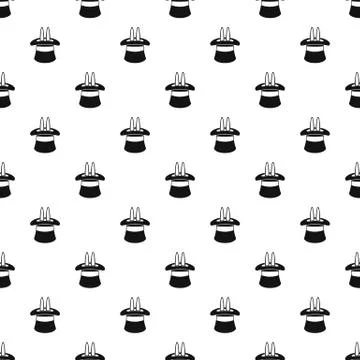 Hat with a rabbit ear pattern seamless vector Illustrazione stock