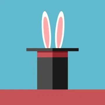 Hat with rabbit ears Illustrazione stock