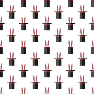 Hat with rabbit pattern Stock Illustration