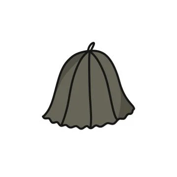 Hat for the sauna doodle icon, vector illustration Stock Illustration