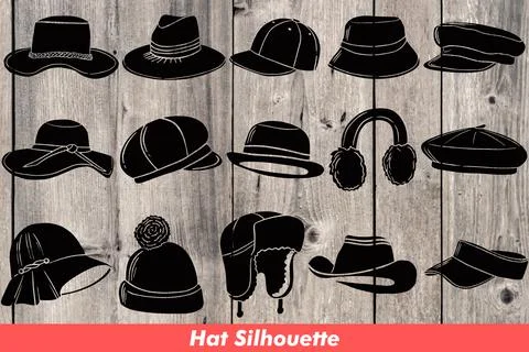 Hat Silhouette Illustrazione stock