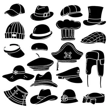 Hat silhouette Stock Illustration