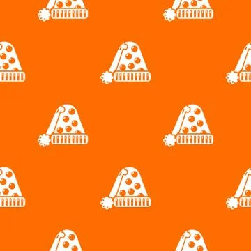 Hat for sleep pattern vector orange Illustrazione stock