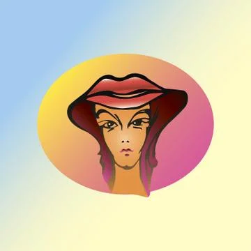 Hat smiling 스톡 일러스트