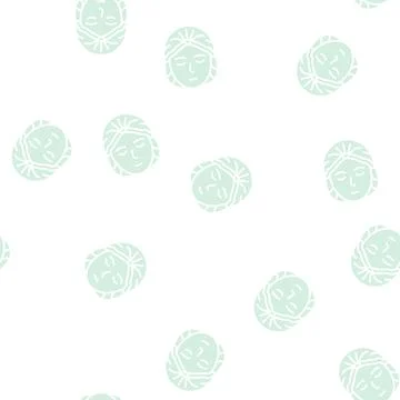 Hat solarium, disposable protective cap glyph seamless pattern Stock Illustration