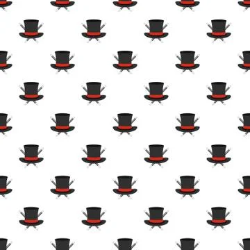 Hat with a stick pattern seamless Illustrazione stock