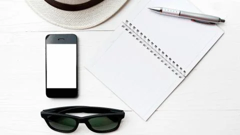 Hat with summer tools Stock Photos