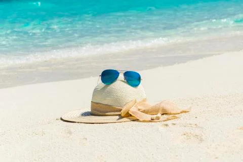 Hat with Sunglasses Stock Photos