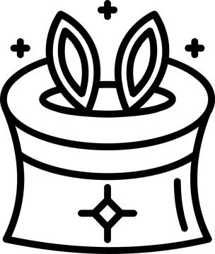 Hat Trick Line Icon Design Stock Illustration