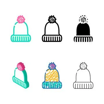 Hat with types bomb color icon vector Stock Illustration