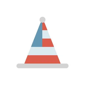 Hat USA flag icon. Simple color vector elements of America icons for ui and ux Stock Illustration