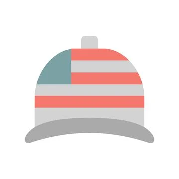 Hat USA flag icon. Simple color vector elements of America icons for ui and ux Stock Illustration