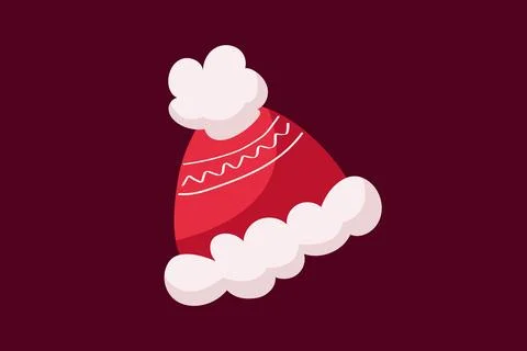 Hat  Vector flat winter Stock Illustration