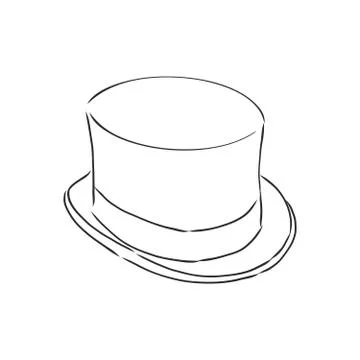 Hat vector illustration sketches template. hat, vector sketch illustration Stock Illustration