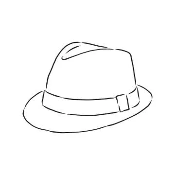 Hat vector illustration sketches template. hat, vector sketch illustration Illustrazione stock