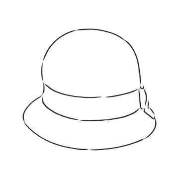 Hat vector illustration sketches template. hat, vector sketch illustration Illustrazione stock