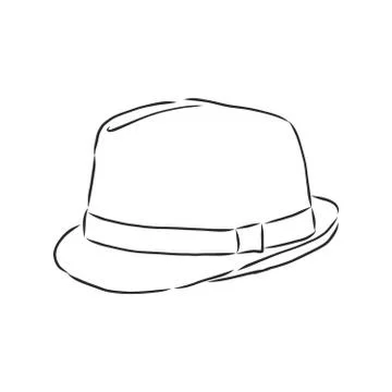 Hat vector illustration sketches template. hat, vector sketch illustration Stock Illustration