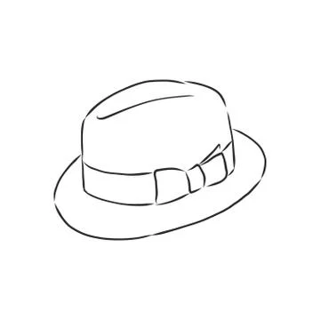 Hat vector illustration sketches template. hat, vector sketch illustration Stock Illustration