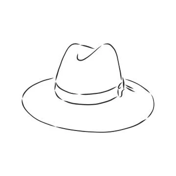 Hat vector illustration sketches template. hat, vector sketch illustration Stock Illustration