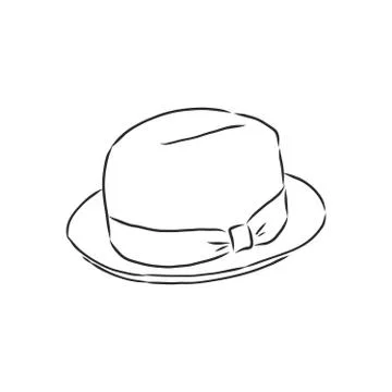 Hat vector illustration sketches template. hat, vector sketch illustration Stock Illustration