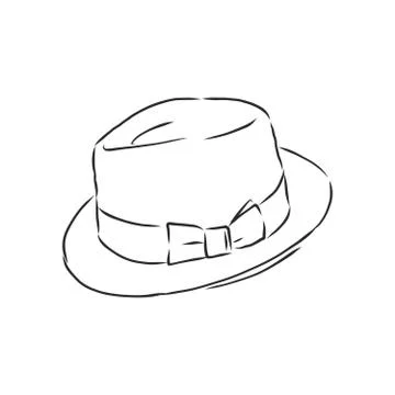 Hat vector illustration sketches template. hat, vector sketch illustration Stock Illustration