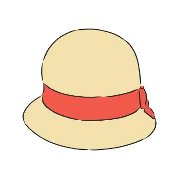 Hat vector illustration sketches template. hat, vector sketch illustration Stock Illustration