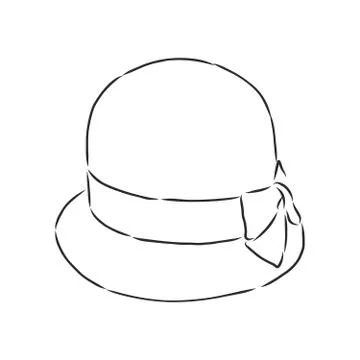 Hat vector illustration sketches template. hat, vector sketch illustration イラスト素材