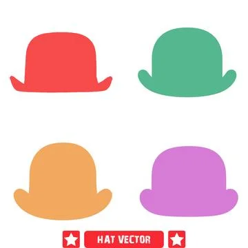 Hat Vector Illustrations  Accessorize Your Designs with Classy Silhouettes .. Stock Illustration