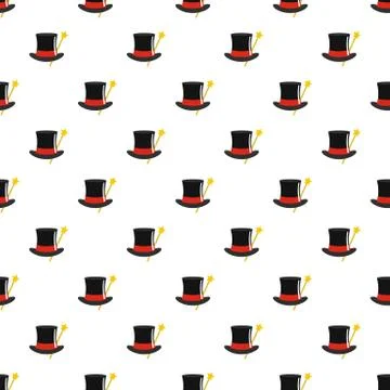 Hat with wand pattern seamless Illustrazione stock