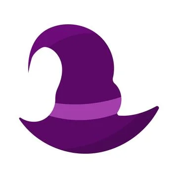 Hat wizard witch halloween colored element icon Stock Illustration