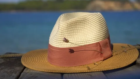 Hat on wooden swing Stock Footage 93091027