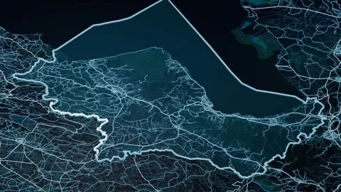 Hatay Antakya Turkey Digital Map Highlight 4K Stock Footage 340169442