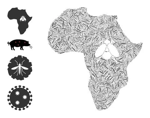 Hatch African Trypanosomiasis Icon Vector Mosaic イラスト素材