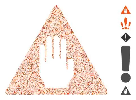 Hatch Alert Icon Vector Collage Stock Illustration
