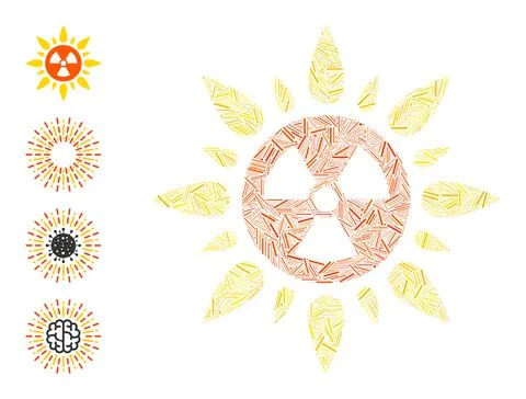 Hatch Atomic Radiation Icon Vector Mosaic Stock Illustration
