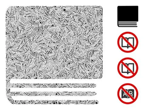 Hatch Book Icon Vector Mosaic Stock Illustration