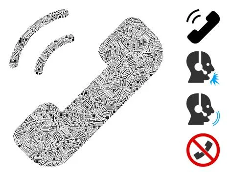 Hatch Call Icon Vector Mosaic 스톡 일러스트
