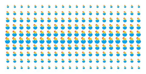 Hatch Chick Shape Halftone Grid 스톡 일러스트