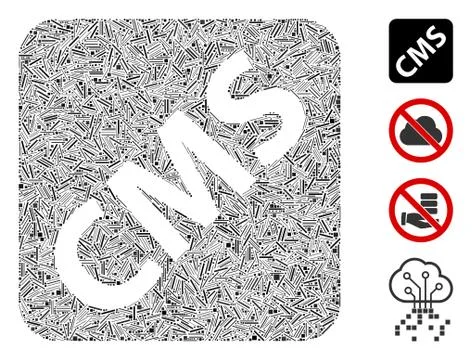 Hatch Cms Icon Vector Collage Stock Illustration