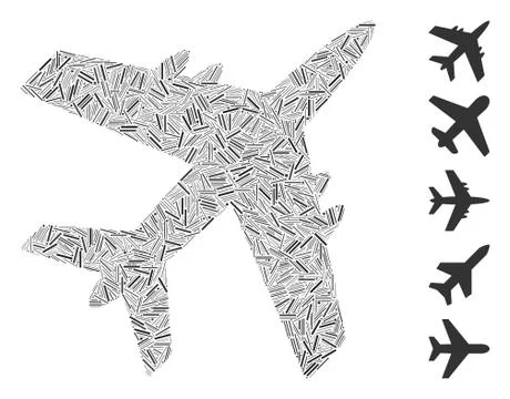 Hatch Collage Aircraft Icon Stock Illustration