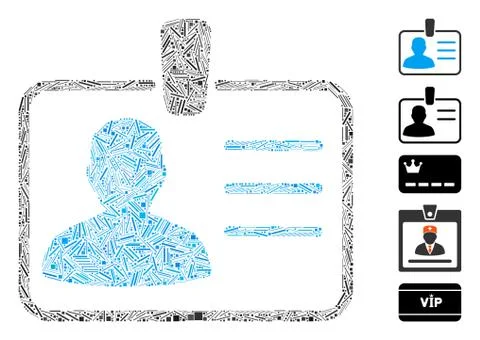 Hatch Collage Badge Icon Illustrazione stock