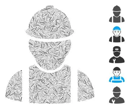 Hatch Collage Builder Icon Stock Illustration