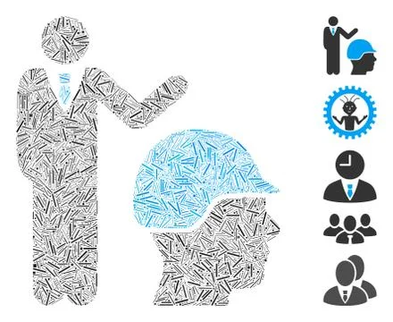 Hatch Collage Builder Management Stock Illustration