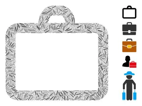 Hatch Collage Case Icon Illustration