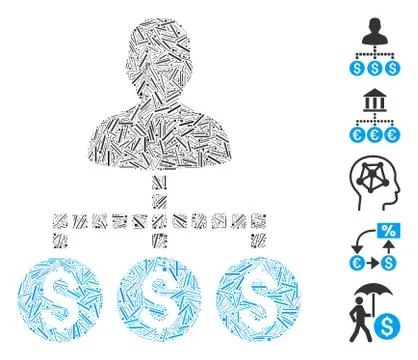 Hatch Collage Client Payments Icon Stock Illustration