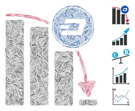 Hatch Collage Dashcoin Epic Fail Chart Icon 库存插图